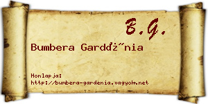 Bumbera Gardénia névjegykártya